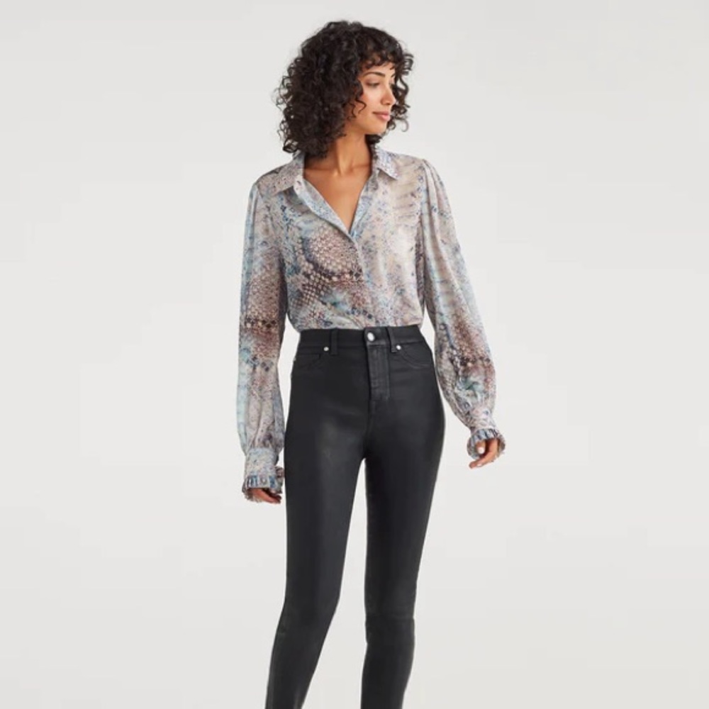 7 FOR ALL MANKIND RUFFLE CUFF BLOUSE - Picture 3 of 3